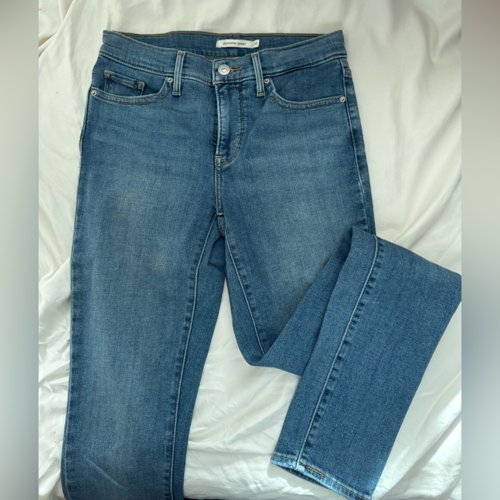Levi's Blue Denim Shaping Skinny Jeans
